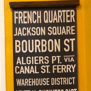 New Orleans Streetcar / Neighborhood Banner Sign